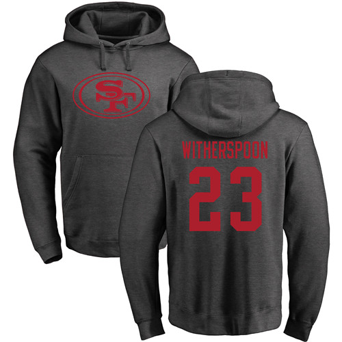 Men San Francisco 49ers Ash Ahkello Witherspoon One Color #23 Pullover NFL Hoodie Sweatshirts